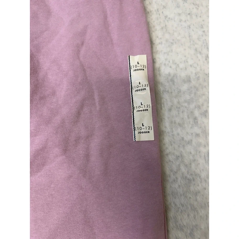 Cat & Jack Girls Purple Reinforced‎ Knee Jogger Sweatpants Size L 10-12 NWT